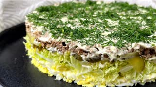 САЛАТ,который ешь и не можешь остановиться! Объедение! САЛАТ "Невесомость",один из самых вкусных!